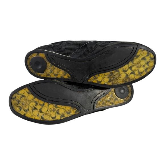 Coach Henrietta Signature C Monogram Sneakers Black Jacquard Leather Women’s 8B - Picture 8 of 8